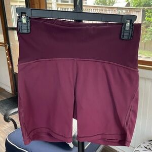 lululemon athletica Burgundy Train Times Bike Shorts